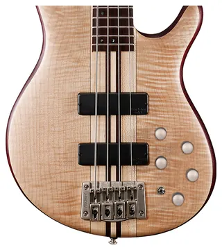 Cort A4 Plus FMMH Bass Guitar, Open Pore Natural