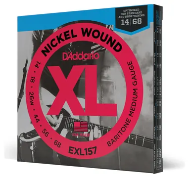 D'Addario EXL157 Nickel Wound Electric Guitar Strings, Baritone Medium, 14-68