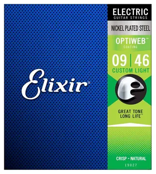 Elixir Encordoamento Para Guitarra Elixir 09 Custom Ligth Optiweb 19027