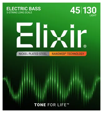 Elixir 14202 Nanoweb Bass 5-String Light 045-130