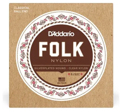 D ADDARIO EJ32C Folk Nylon/Ball End