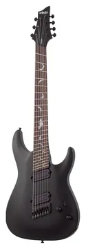 Schecter Damien 7 MultiScale SBK E-Gitarre, satin black