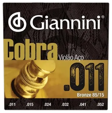 Encordoamento Corda Violão Aço Giannini .011 Cobra