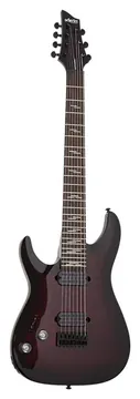 Schecter Omen 6 Elite Lh Schwarz-Kirsch-Farbverlauf