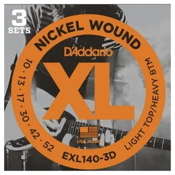D'Addario EXL140-3D Light Top Heavy Bottom X3 Set Offer Electric Guitar Strings