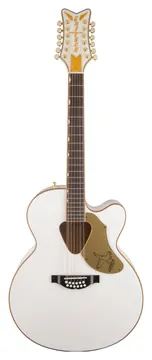 Gretsch G5022Cwfe-12 Falcon Jumbo Rancher Bianco