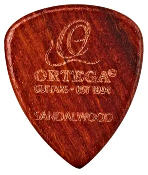 Ortega OGPW-SW2 Wooden Picks Curved Sharp Tip Standard Sandel Plektrum 2,5mm (2 Stück)