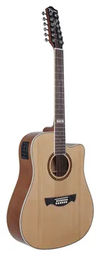 Tagima Kansas XII EQ NT America Series Folk de Aço 12 Cordas Natural C/ Afinador