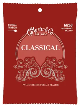 Jogo Cordas Guitarra Clássica MARTIN M260 Tensão Normal