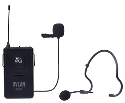 Dylan Microfone Sem Fio Dylan UDX05 Multi Mão Headset Lapela