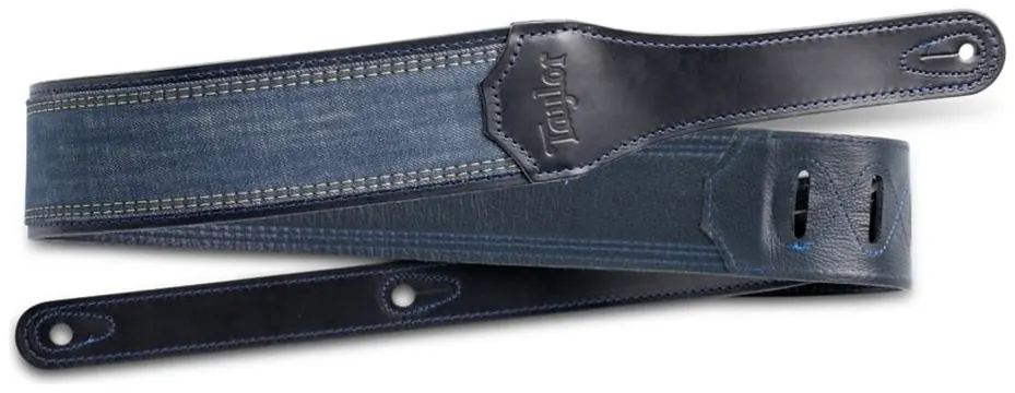 Taylor Blue Denim 2.5" Guitar Strap - Navy Edge