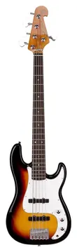 SX Contrabaixo SX SPB62 + Jazz Bass de 5 Cordas Sunburst - Acompanha Bag