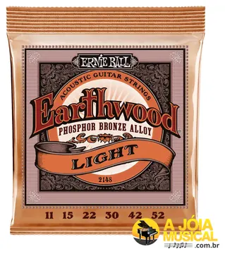 Ernie Ball Encordoamento Ernie Ball Earthwood Phosphor Broze Light Violão Aço