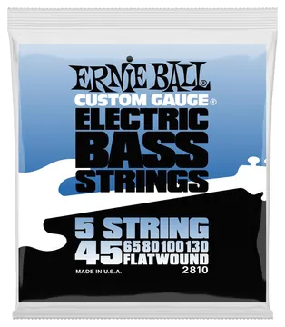 Ernie Ball 2810 Flatwound 5-String E-Bass Saiten 45-130