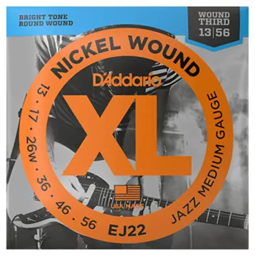 D'Addario Nanoweb EJ22 Super Light Electric Guitar Strings Nickel