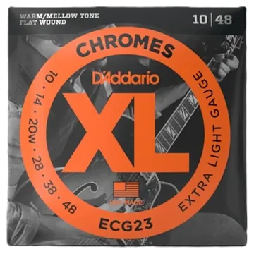 D'Addario Saiten E-Gitarre D'Addario ECG23 Chromes .010-048 010-048, E-Gitarre, 6-saitig, Flatwound