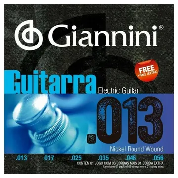 Giannini Encordoamento Giannini .013 Guitarra Nickel Round Wound