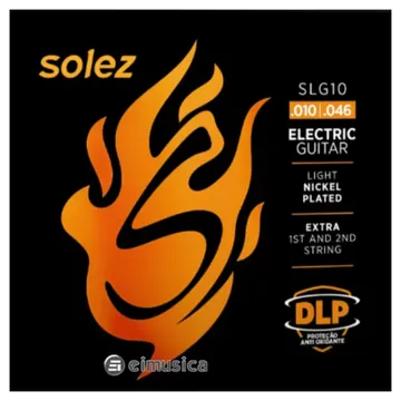 Solez Encordoamento para Guitarra Solez - Modelo SLG10 - Calibre .010 - .046