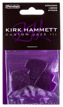 Dunlop Kirk Hammett Jazz III Purple Sparkle Player's Pack 6 Stück