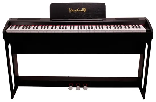 Piano Digital Montford Portatil 88 Teclas Preto