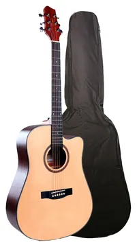 Smiger SM411 NS Natural Satin Eletroacústico Folk Aço C/ Bag