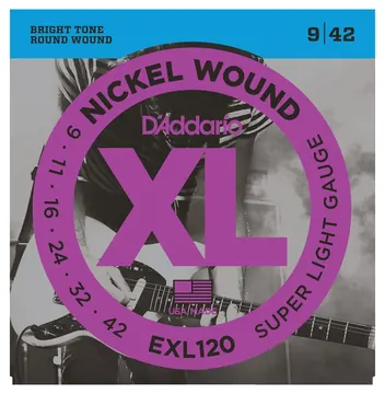 d'Addario EXL120 Muta di corde per chitarra elettrica Super Light 009-042