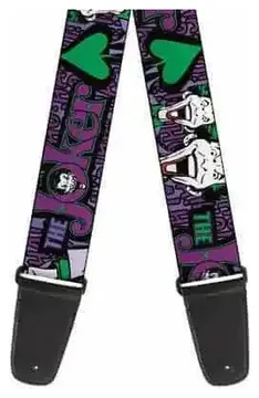 Buckle Down Joker Face Logo Guitar Strap