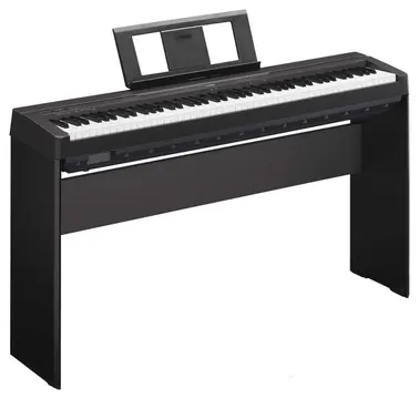 Yamaha Piano Digital Yamaha P45 Preto com Fonte P-45 P45B P-45B l85