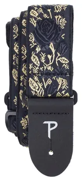 Perris BLACK/GOLD JACQUARD GUITAR STRAP