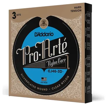 D'Addario EJ46-3D - ProArté Classical Nylon - Hard Tension, 3er Pack | 028.5-044