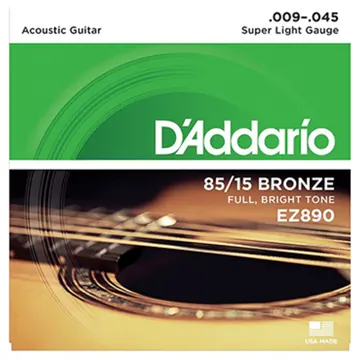 D'Addario EZ890 Super Light Acoustic Guitar Strings American Bronze