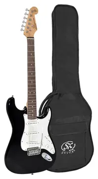 SX Standard Series elektrische gitaar met 3 single coil elementen en vintage tremolo Black
