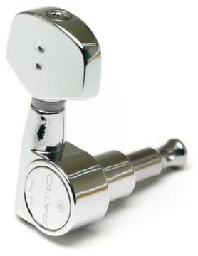 Graphtech PRN-2411-C0 | Ratio Tuners | 12:1 to 39:1 Acoustic 3 x 3 chrome
