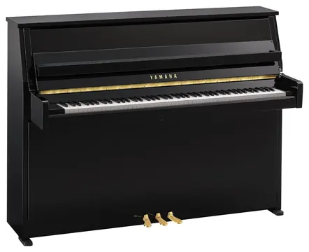 Yamaha B10 Klavier schwarz poliert – 110 cm Bauhöhe, kompaktestes Modell der B-Serie, massiver Fichten-Resonanzboden