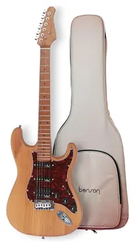 Benson Stratocaster Hardy Series HSS 902 Natural Escudo Tortoise Com Bag