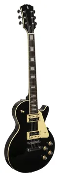 Stagg SEL-STD BLK Standard-serie elektrische gitaar met massieve mahonie archtop body, Zwart