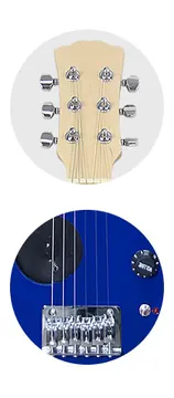 Extreme EG-81BL Chitarra Elettrica Con Altoparlante + Tastiera 20 Tasti Con Controllo Volume E Interruttore On/off