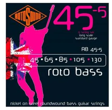 Corde basso elettrico Rotosound RB45-5 Roto Bass nickel 45-130