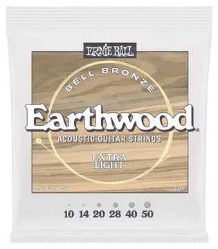 Ernie Ball 2350 Extra Light Earthwood Bell Bronze Acoustic Guitar Strings 10-50