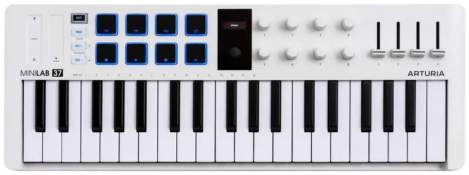 Arturia MiniLAB 37 MIDI Controller Keyboard, White