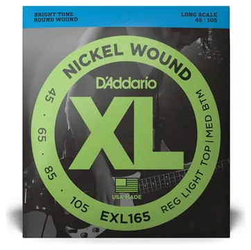 D_Addario D'addario EXL165 Jeu DE Corde Basse Custom Light Long Scale 45-105