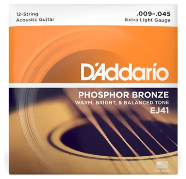 D'Addario EJ41 Phosphor Bronze Extra Light 009-045 (12-snarig)