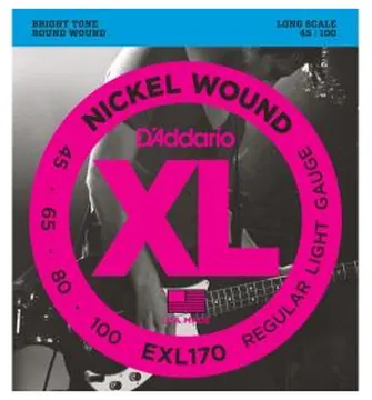 D'Addario EXL170 Nickel Electric Bass Strings Regular Light .045