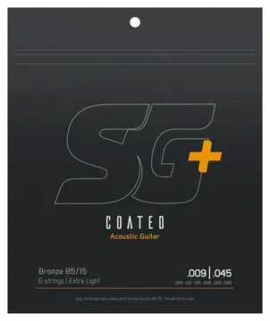 SG Encordoamento Para Violão Sg 6684C Revestido 009 Aço Bronze 85 15 0.09 0.45