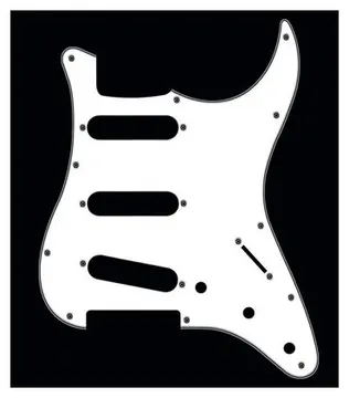 Boston Battipenna Per Chitarra Elettrica Sss 3 Strati White