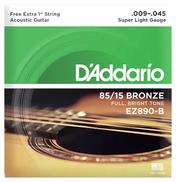 DAddario Encordoamento DAddario EZ890-B 009 para Violão Aço