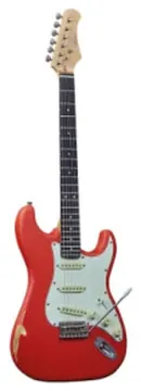 Eko Guitars S-300 Relic Fiesta Red