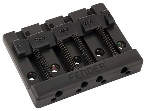 Fender Genuine Replacement Part 0994408400 Himass 4-string bass bridge assembly with brass saddles