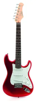 Eko S100 Chrome Red Chitarra elettrica rossa per bambini 3/4