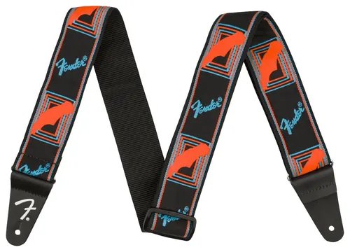 Fender Neon Monogram Strap, B/o